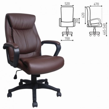 Кресло офисное BRABIX Enter EX-511 (коричневый) в Легостаево - legostaevo.mebel54.com | фото