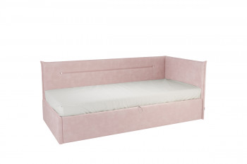 Кровать 0.9 Альба Тахта (Нежно-розовый велюр) в Легостаево - legostaevo.mebel54.com | фото