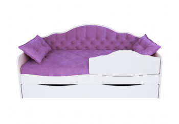 Кровать 170 серии Иллюзия Лайт 1 ящик 32 Фиолетовый (подушки) в Легостаево - legostaevo.mebel54.com | фото