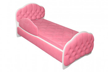 Кровать 180 Гармония 89 Розовый (мягкий бортик) в Легостаево - legostaevo.mebel54.com | фото