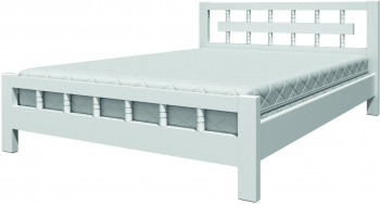 Кровать Натали-5 из массива сосны 1600*2000 Белый античный в Легостаево - legostaevo.mebel54.com | фото
