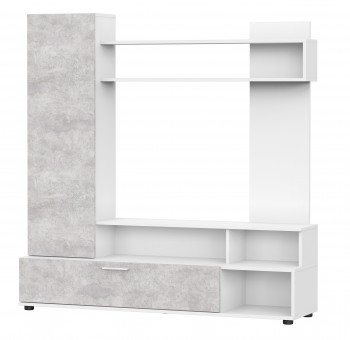 Мебель для гостиной "МГС 9" Белый / Цемент светлый в Легостаево - legostaevo.mebel54.com | фото