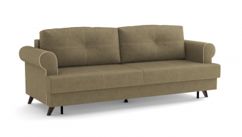 Оливер / диван - кровать 3-х местн. (еврокнижка) (велюр велутто коричневый 23 в Легостаево - legostaevo.mebel54.com | фото