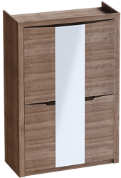 Шкаф трехдверный Соренто Дуб стирлинг/Кофе структурный матовый в Легостаево - legostaevo.mebel54.com | фото