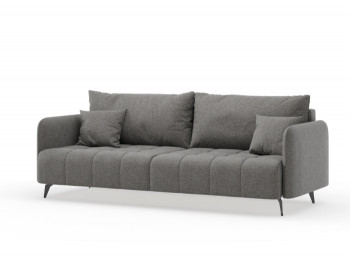 Валериан диван трёхместный прямой Стальной, ткань RICO FLEX 9292 в Легостаево - legostaevo.mebel54.com | фото